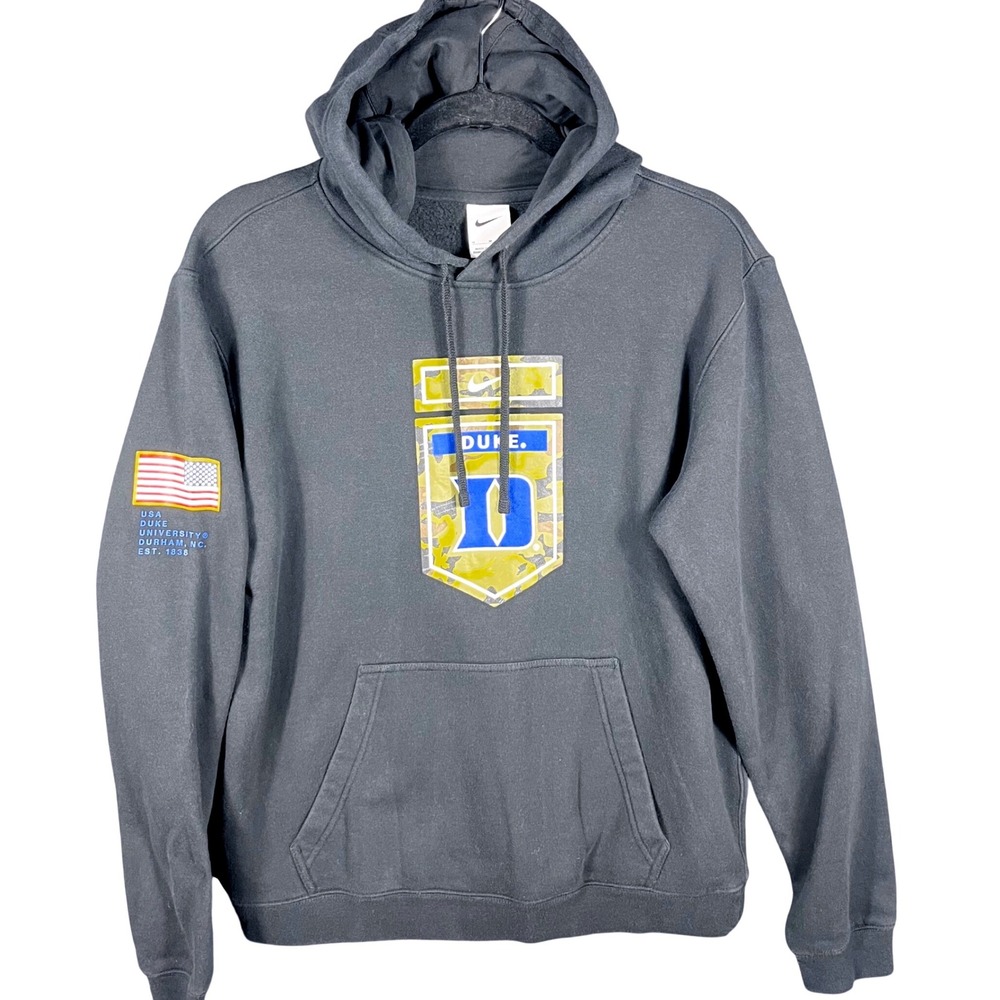 Nike Hoodie Mens Medium Black Duke University Camo Crest CT1778-010
